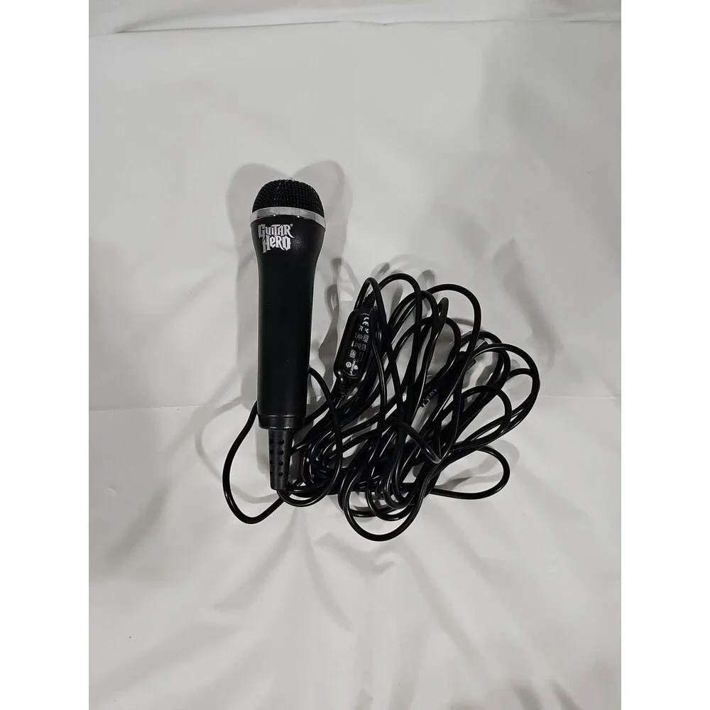 Guitar Hero USB Wired Mic for Wii, PS3, PS2, Xbox 360, PC Black Microphone